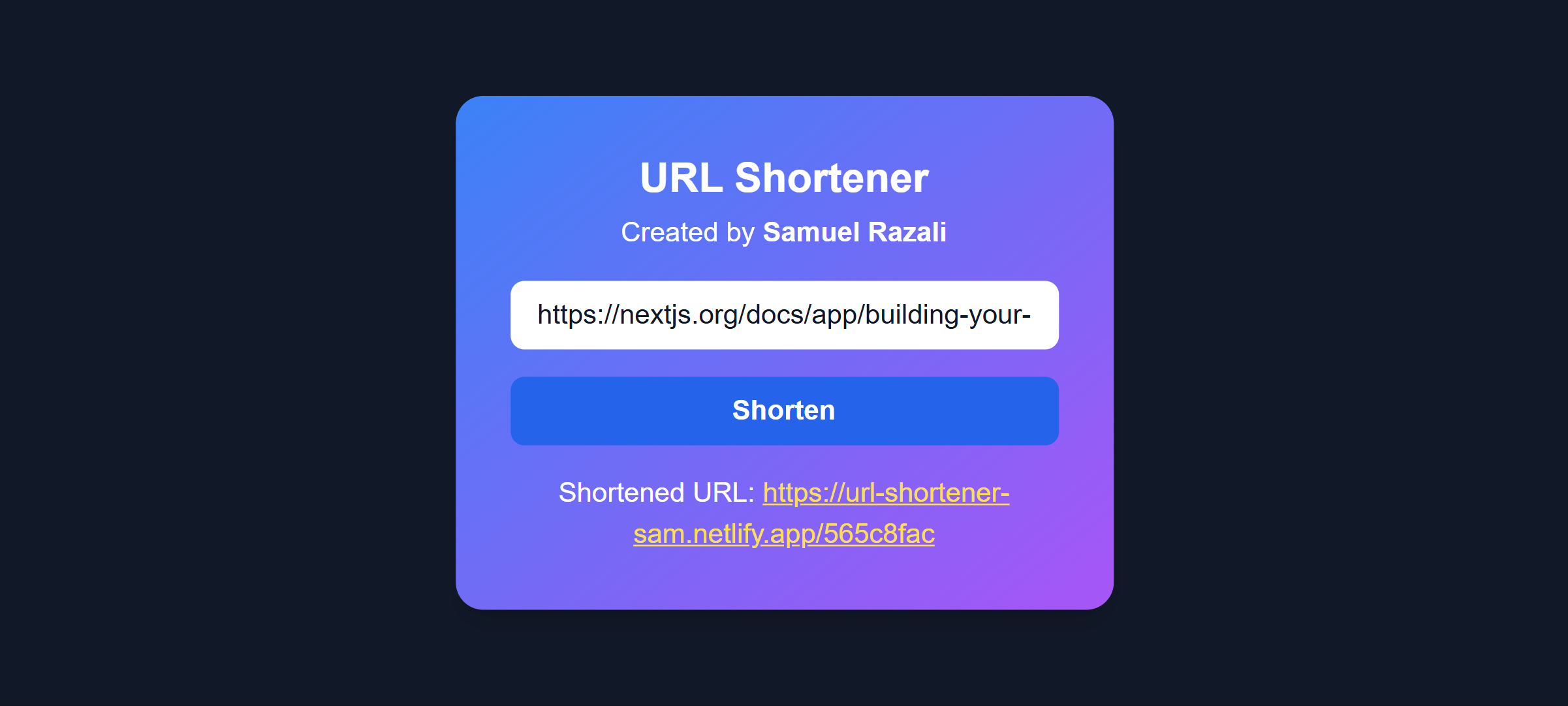 URL Shortener